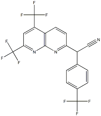 1,8-Naphthyridine-2-acetonitrile,5,7-bis(trifluoromethyl)-alpha-[4-(trifluoromethyl)phenyl]-(9CI) 结构式