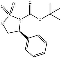 (4S)-4-苯基-1,2,3-氧杂噻唑烷-2,2-二氧化物-3-羧酸叔丁基酯 结构式