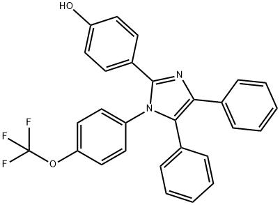 4-{4,5-diphenyl-1-[4-(trifluoromethoxy)phenyl]-1H-imidazol-2-yl}phenol 结构式