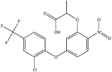 2-{5-[2-chloro-4-(trifluoromethyl)phenoxy]-2-nitrophenoxy}propanoic acid 结构式