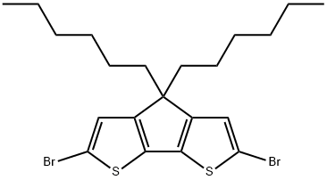 2,6-二溴-4,4-二己基-4H-环戊并[2,1-B:3,4-B']二噻吩 结构式