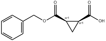 (1R,2S)-2 - ((苄氧基)羰基)环丙烷-1-羧酸 结构式