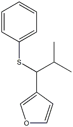 3-[2-methyl-1-(phenylsulfanyl)propyl]furan 结构式