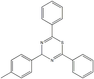 4-(4-methylphenyl)-2,6-diphenyl-4H-1,3,5-thiadiazine 结构式