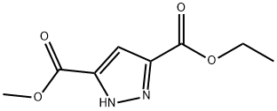 3-乙氧羰基-5-吡唑甲酸甲酯 结构式