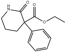 2-氧代-3-苯基哌啶-3-羧酸乙酯 结构式