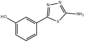 3-(5-氨基-1,3,4-噻二唑-2-基)苯酚 结构式