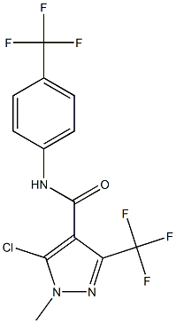 5-chloro-1-methyl-3-(trifluoromethyl)-N-[4-(trifluoromethyl)phenyl]-1H-pyrazole-4-carboxamide 结构式