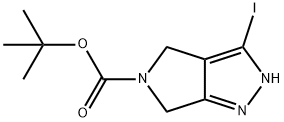 3-iodo-2,6-dihydro-4h-pyrrolo[3,4-c]pyrazole-5-carboxylic acid tert-butyl ester 结构式
