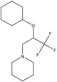 1-[2-(cyclohexyloxy)-3,3,3-trifluoropropyl]piperidine 结构式