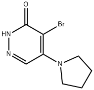 4-溴-5-(1-吡咯烷基)-3(2H)-哒嗪酮 结构式