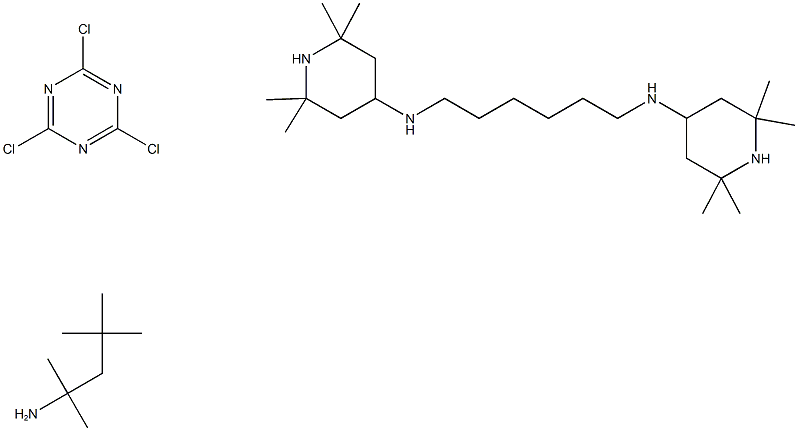 Poly[[6-[(1,1,3,3-tetramethylbutyl)amino]-s-triazine-2,4-diyl]-[(2,2,6,6-tetramethyl-4-piperidyl)imino]-hexamethylene-[(2,2,6,6-tetramethyl-4-piperidyl)imino]