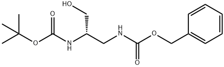 (S)-N1-(苄氧羰基)-N2-(叔丁氧羰基)-1,2-二氨基丙醇 结构式