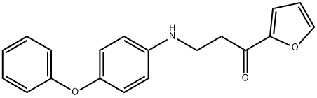 1-(furan-2-yl)-3-[(4-phenoxyphenyl)amino]propan-1-one 结构式