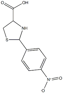 2-(4-NITROPHENYL)-1,3-THIAZOLIDINE-4-CARBOXYLIC ACID 结构式