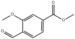4-甲酰-3-甲氧基-苯甲酸甲酯 结构式