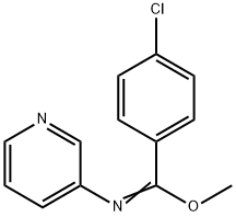 (Z)-(methyl 4-chloro-N-(pyridin-3-yl)benzene-1-carboximidate) 结构式