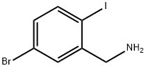 5-溴-2-碘苄胺 结构式