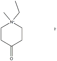 1-乙基-1-甲基-4-氧代哌啶-1-碘化物 结构式