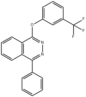 1-phenyl-4-[3-(trifluoromethyl)phenoxy]phthalazine 结构式
