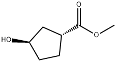 反式-3-羟基环戊烷羧酸甲酯 结构式