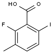 2-氟-6-碘-3-甲基苯甲酸 结构式