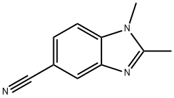 1,2-二甲基-1H-苯并[D]咪唑-5-甲腈 结构式