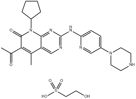 帕布昔利布羟乙基磺酸盐 结构式