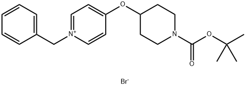 1-苄基-4-((1-(叔丁氧基羰基)哌啶-4-基)氧基)吡啶-1-鎓溴化物 结构式