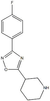 3-[3-(4-fluorophenyl)-1,2,4-oxadiazol-5-yl]piperidine 结构式