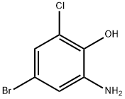 2-氨基-4-溴-5-氯苯酚 结构式