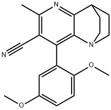 3-(2,5-dimethoxyphenyl)-5-methyl-1,6-diazatricyclo[6.2.2.0~2,7~]dodeca-2(7),3,5-triene-4-carbonitrile 结构式