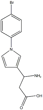 3-amino-3-[1-(4-bromophenyl)-1H-pyrrol-3-yl]propanoic acid 结构式