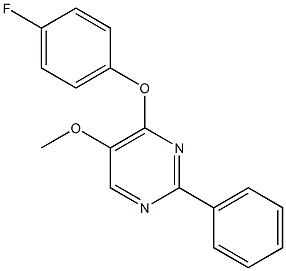 4-(4-fluorophenoxy)-5-methoxy-2-phenylpyrimidine 结构式