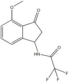 2,2,2-trifluoro-N-(4-methoxy-3-oxo-2,3-dihydro-1H-inden-1-yl)acetamide 结构式