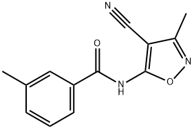 N-(4-cyano-3-methyl-1,2-oxazol-5-yl)-3-methylbenzamide 结构式