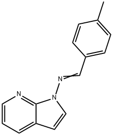 (E)-N-(1H-吡咯并[2,3-B]吡啶-1-基)-1-(对甲苯基)甲亚胺 结构式