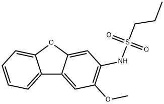 N-(2-甲氧基二苯并[B,D]呋喃-3-基)丙烷-1-磺酰胺 结构式