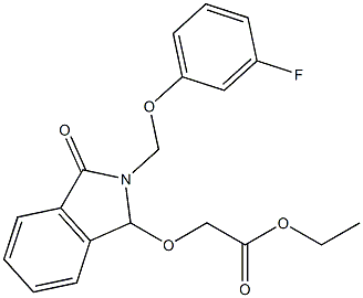 ethyl 2-({2-[(3-fluorophenoxy)methyl]-3-oxo-2,3-dihydro-1H-isoindol-1-yl}oxy)acetate 结构式