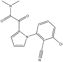 2-[1-(3-chloro-2-cyanophenyl)-1H-pyrrol-2-yl]-N,N-dimethyl-2-oxoacetamide 结构式