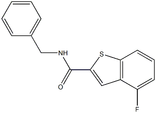 N-benzyl-4-fluoro-1-benzothiophene-2-carboxamide 结构式