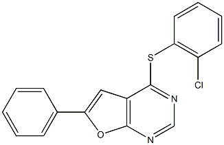 2-chlorophenyl 6-phenylfuro[2,3-d]pyrimidin-4-yl sulfide 结构式