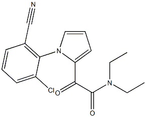 2-[1-(2-chloro-6-cyanophenyl)-1H-pyrrol-2-yl]-N,N-diethyl-2-oxoacetamide 结构式