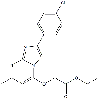 ethyl 2-{[2-(4-chlorophenyl)-7-methylimidazo[1,2-a]pyrimidin-5-yl]oxy}acetate 结构式