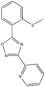 2-{5-[2-(methylsulfanyl)phenyl]-1,2,4-oxadiazol-3-yl}pyridine 结构式