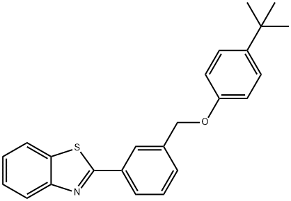 2-(3-{[4-(tert-butyl)phenoxy]methyl}phenyl)-1,3-benzothiazole 结构式