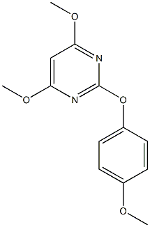 4,6-dimethoxy-2-(4-methoxyphenoxy)pyrimidine 结构式