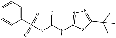 1-(benzenesulfonyl)-3-(5-tert-butyl-1,3,4-thiadiazol-2-yl)urea 结构式