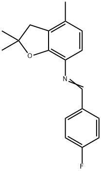 (1E)-1-(4-fluorophenyl)-N-(2,2,4-trimethyl-2,3-dihydro-1-benzofuran-7-yl)methanimine 结构式