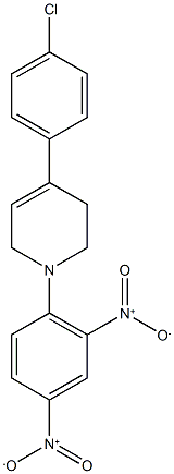 4-(4-chlorophenyl)-1-(2,4-dinitrophenyl)-1,2,3,6-tetrahydropyridine 结构式